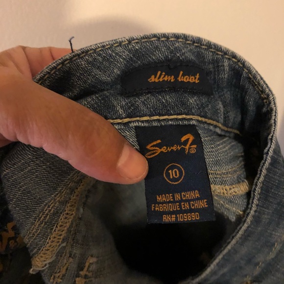 Seven7 slim boot cut jeans sz 10 - Picture 3 of 5